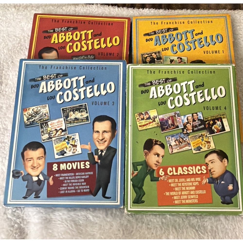 The Best of Abbott and Costello The Franchise Collection Volumes 1-4 DVDs